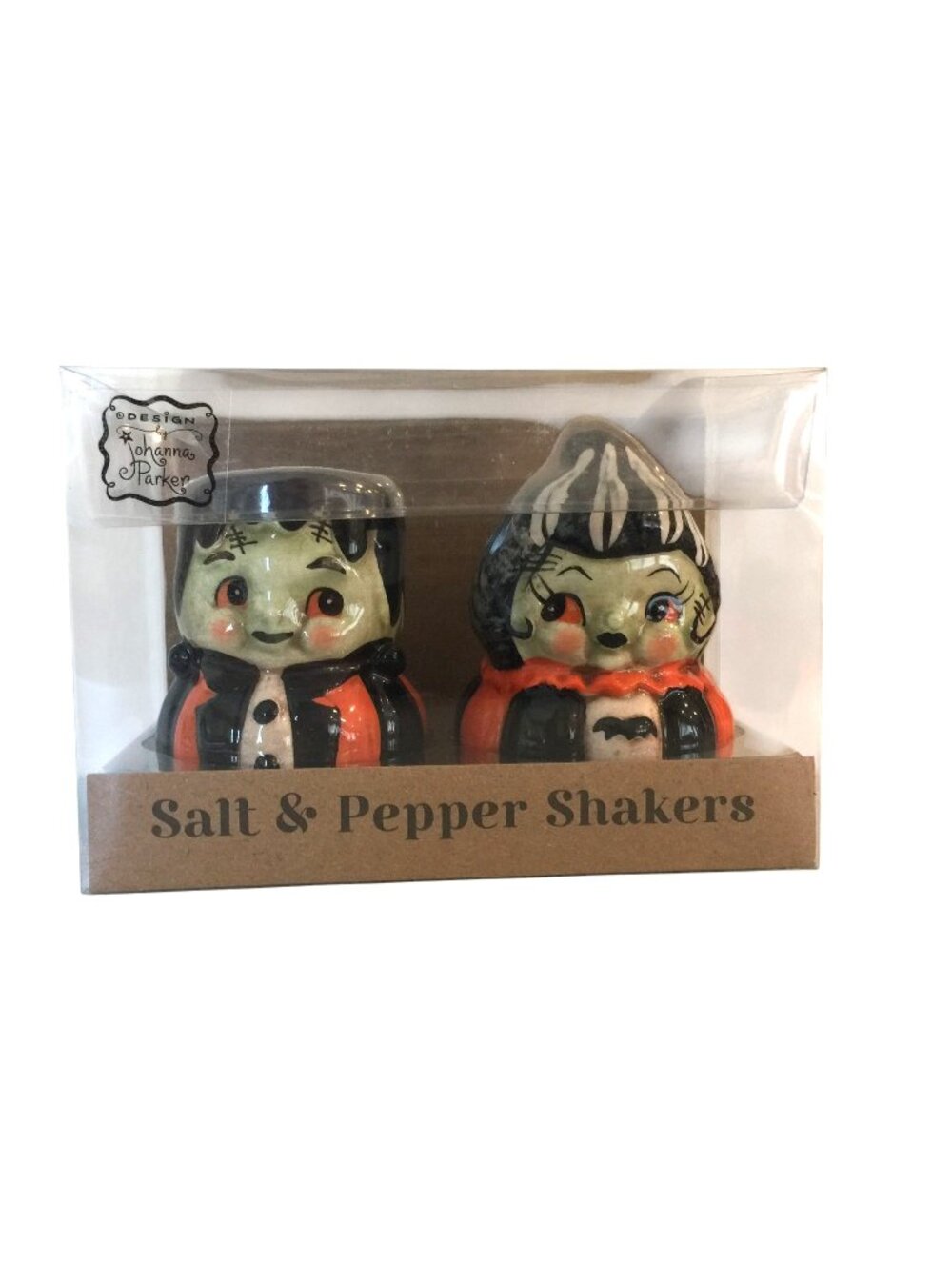 Johanna Parker Frankenstein with Bride Salt & Pepper Shakers Halloween
